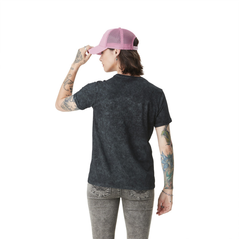 Tee Shirt Gris coupe Regular Col rond effet Délavé, Tie and Dye COMP | Femme - Vondutch