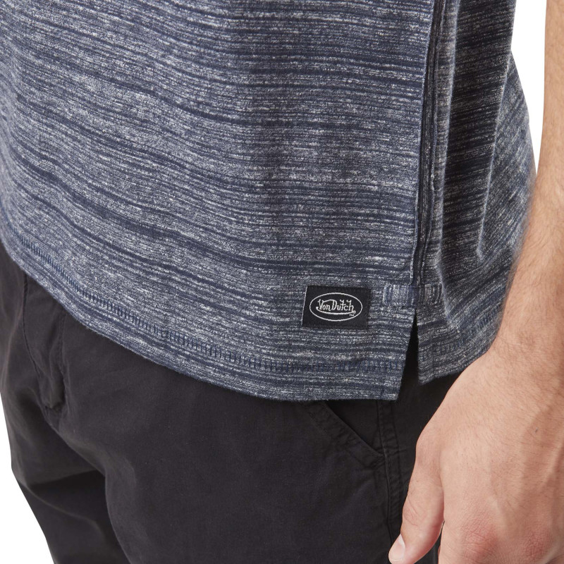 T-shirt homme col v avec traitement en coton Ron