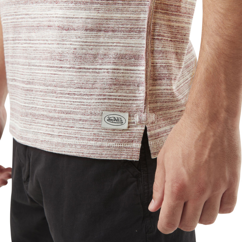 T-shirt homme col v avec traitement en coton Ron