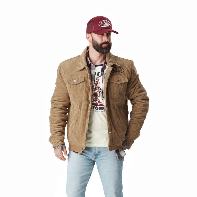 Blouson en Velours, Matelassé Hiver Beige VELVET | Homme - Vondutch