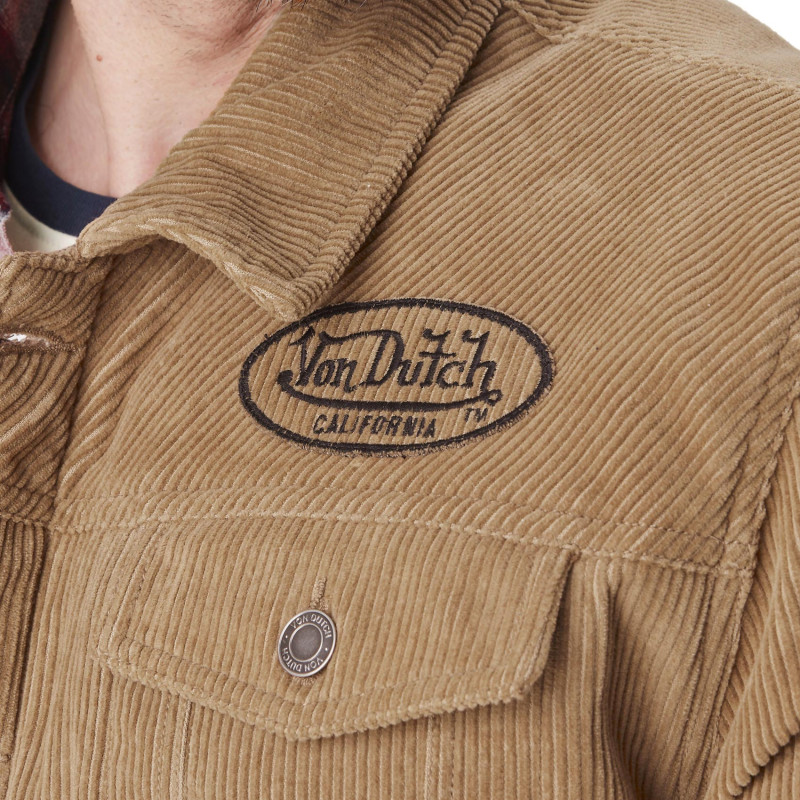 Blouson en Velours, Matelassé Hiver Beige VELVET | Homme - Vondutch