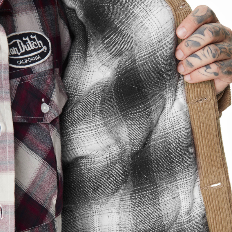 Blouson en Velours, Matelassé Hiver Beige VELVET | Homme - Vondutch