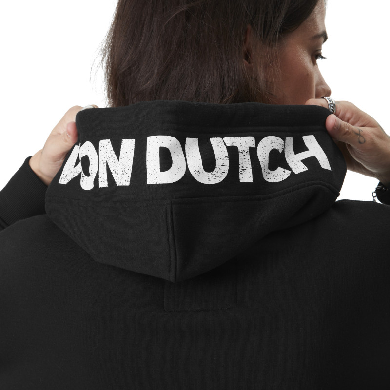 Sweat femme oversize à capuche et print sur la manche et capuche Cali