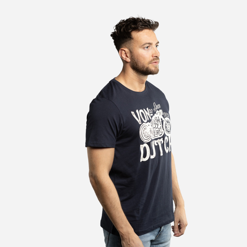 T-shirt col rond en coton homme Logo