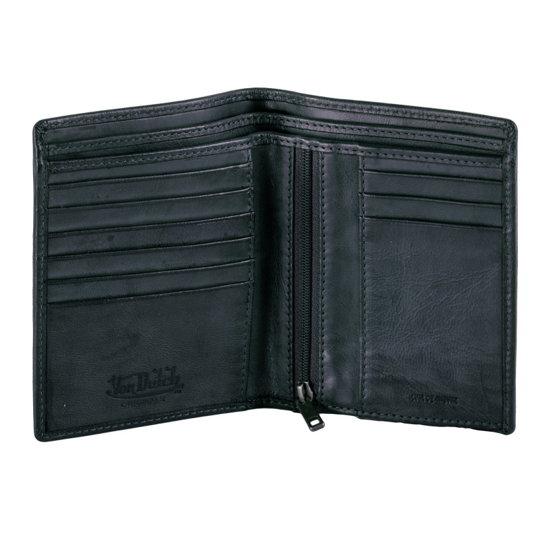 Portefeuille en cuir Vert Foncé Von Dutch