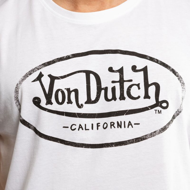 T-shirt col rond en coton homme Logo