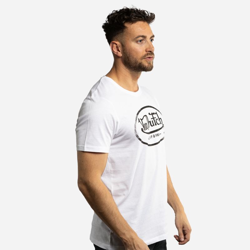 T-shirt col rond en coton homme Logo