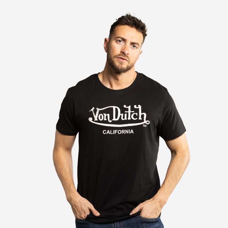 T-shirt col rond en coton homme Logo