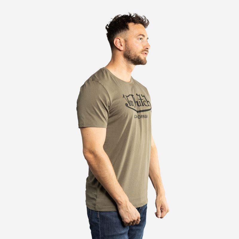 T-shirt col rond en coton homme Logo