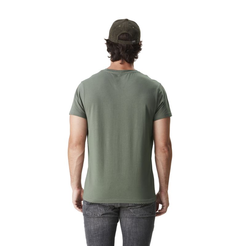 T-shirt homme col rond stretch avec logo Aki