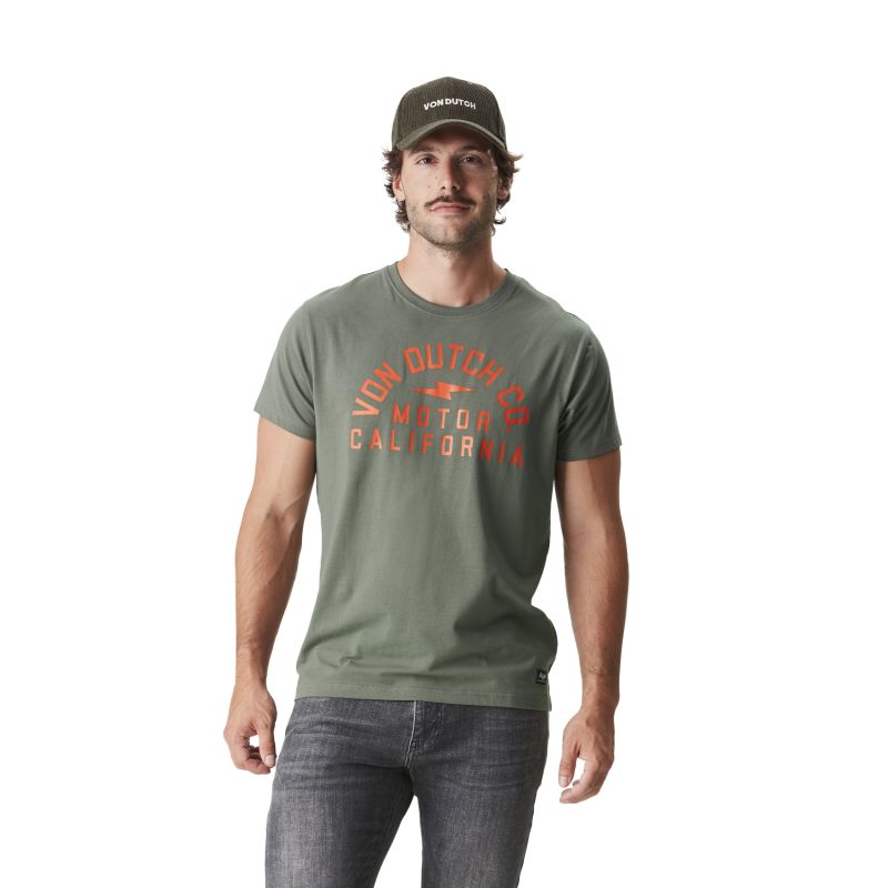 T-shirt homme col rond stretch avec logo Aki