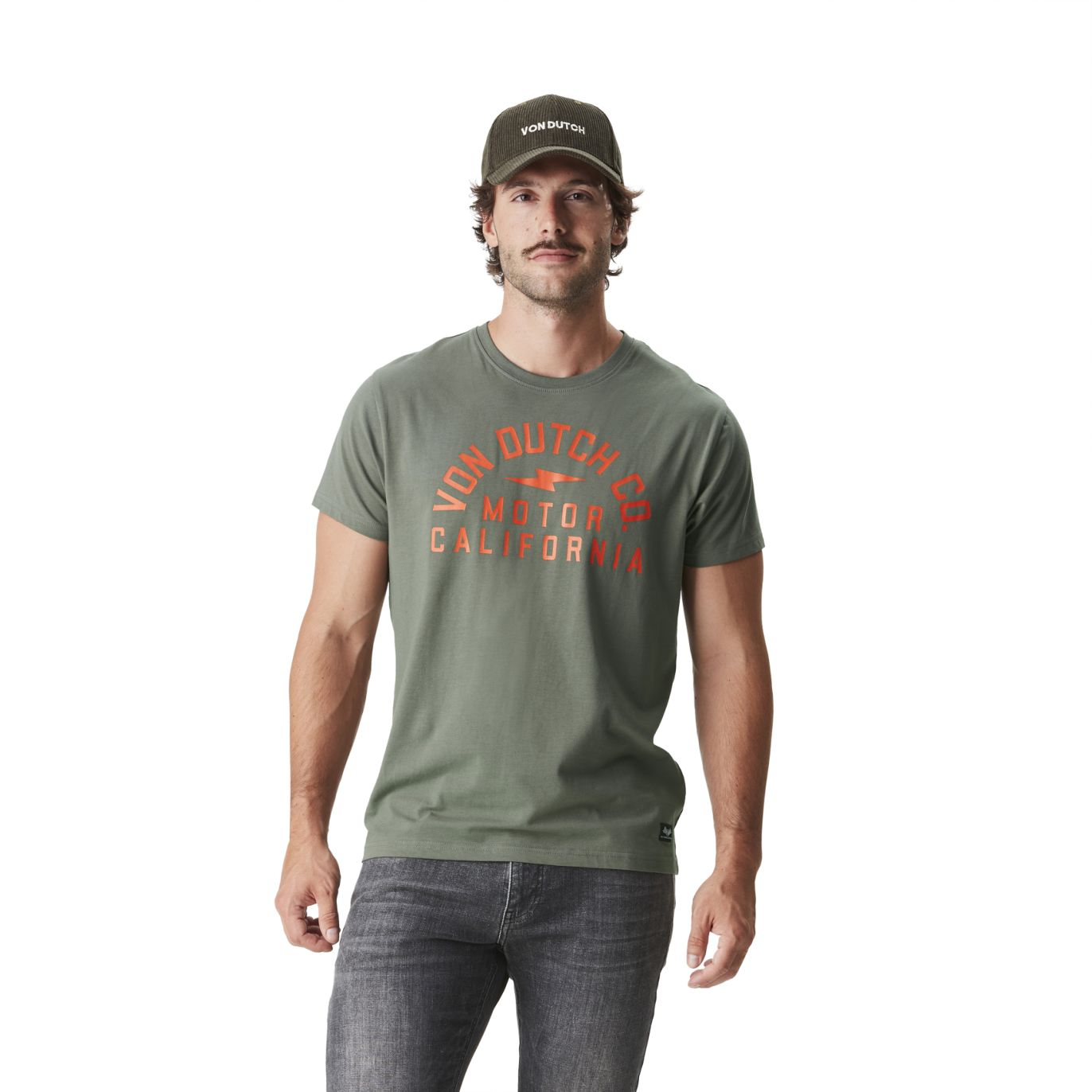 T-shirt homme col rond stretch avec logo Aki