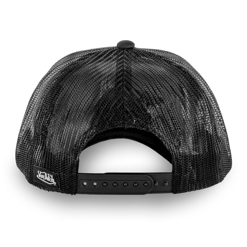 Casquette Vondutch Noire Trucker Snapback Effet usé CLUB