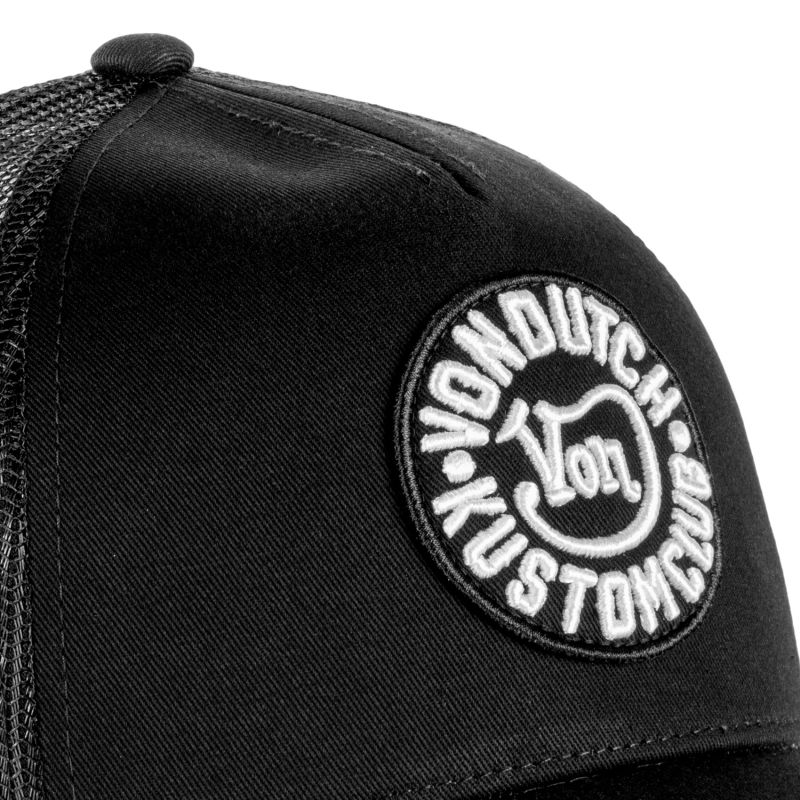 Casquette Vondutch Noire Trucker Snapback Effet usé CLUB