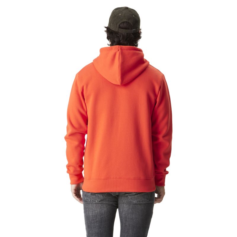 Sweat à Capuche Zippé Orange Molletoné SLIMAN | Homme - Vondutch