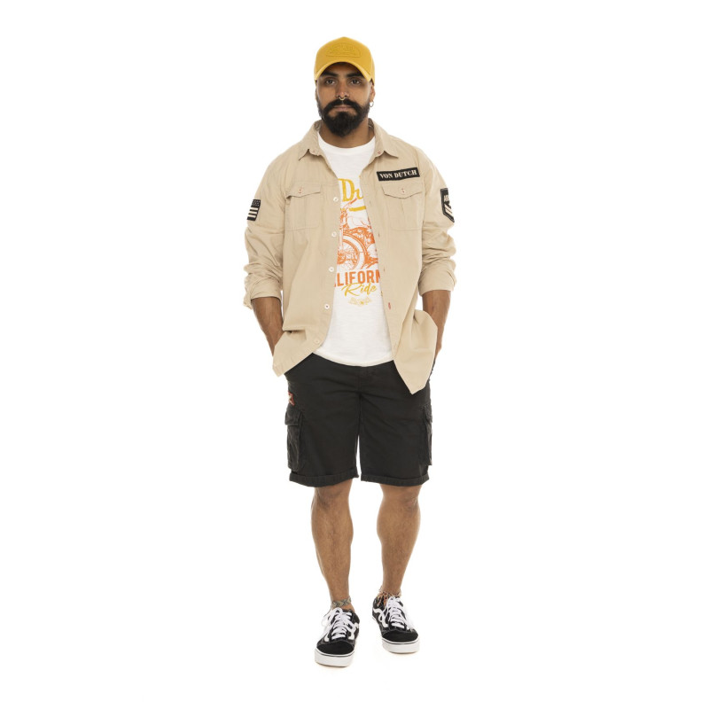 Chemise à manches longues homme avec patchs Brian