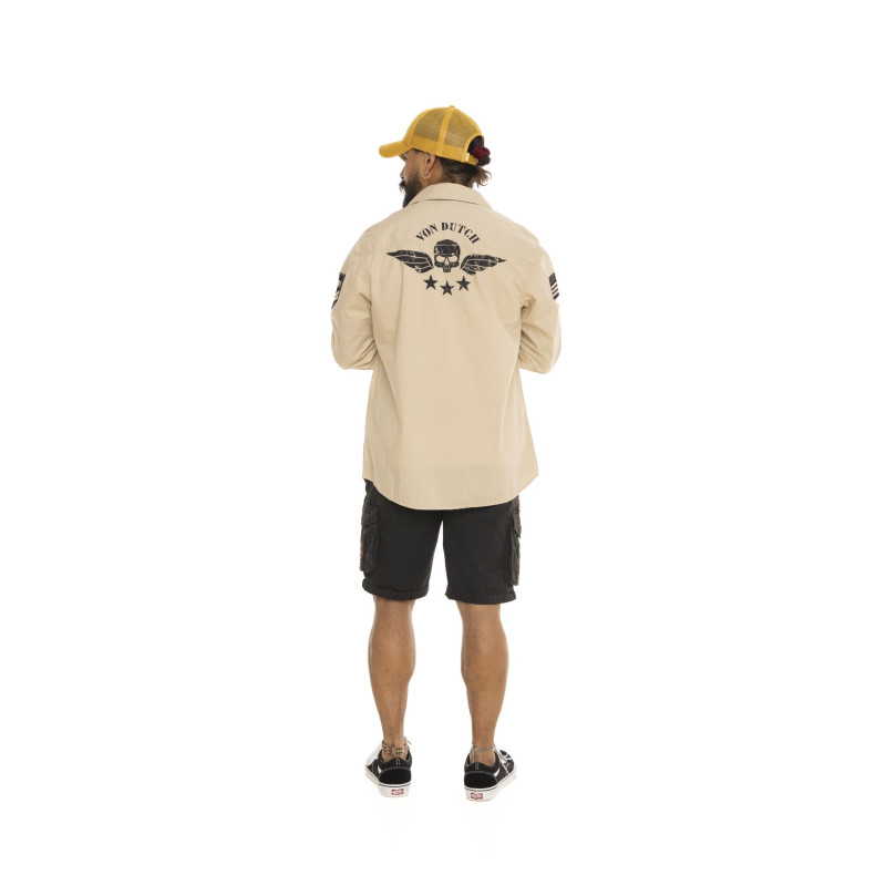 Chemise à manches longues homme avec patchs Brian