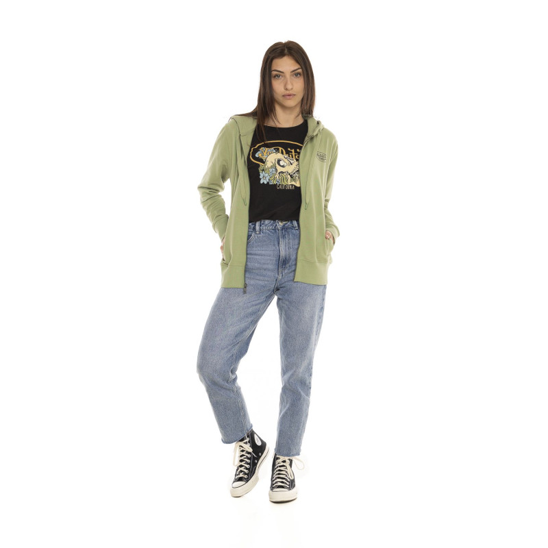 Sweat zippé à capuche femme avec print Desert