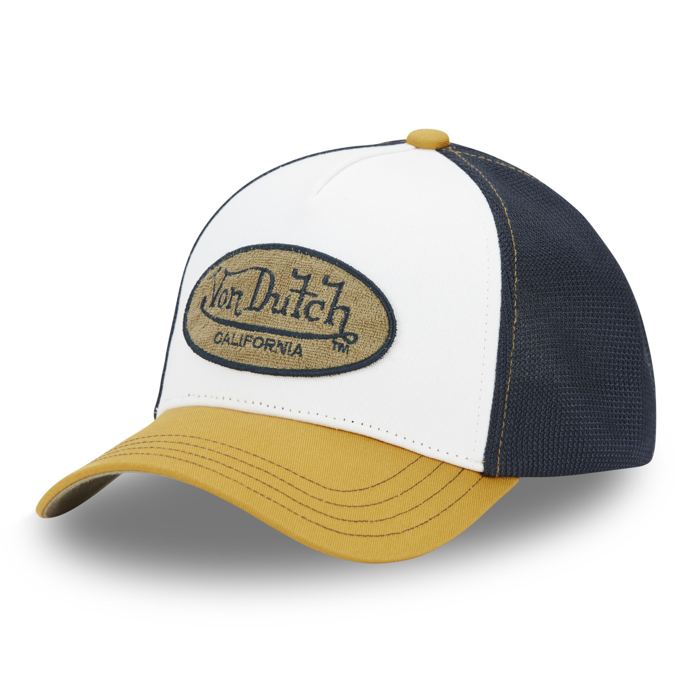 Casquette baseball avec filet et patch en bouclette et broderie Terry