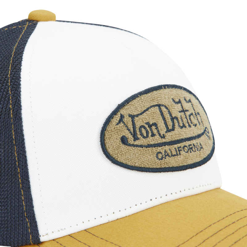 Casquette Vondutch Jaune Trucker Patch Bouclette Snapback TERRY | Von Dutch