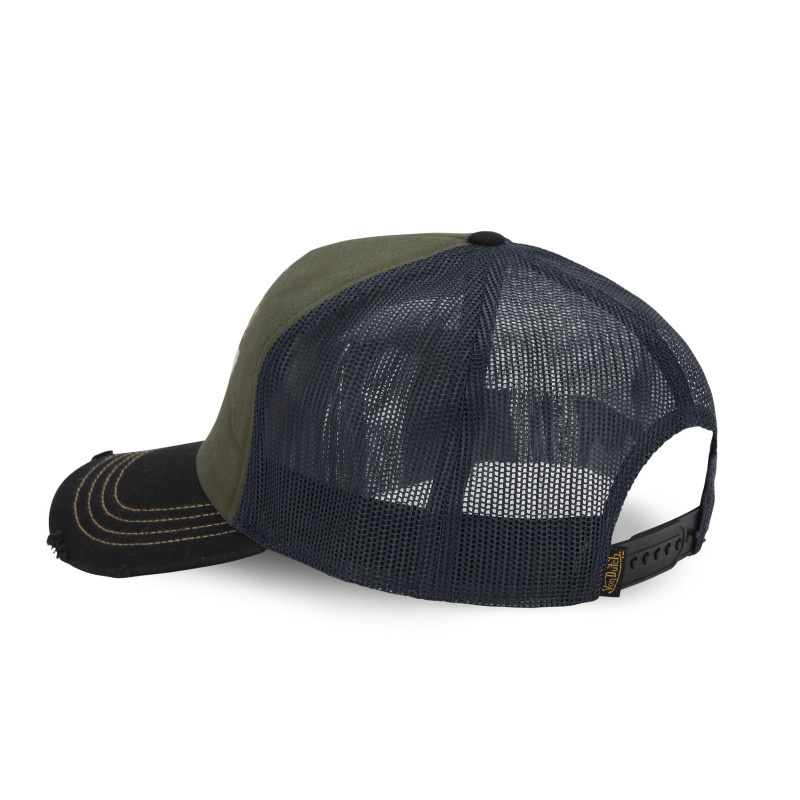 Casquette trucker avec filet effet bambou et print devant Crew