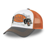 Casquette Vondutch Orange, Gris Trucker Snapback PATCHES