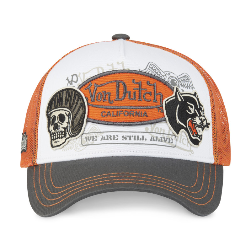 Casquette trucker avec filet en sergé de coton Patches