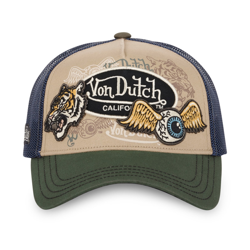 Casquette trucker avec filet en sergé de coton Patches