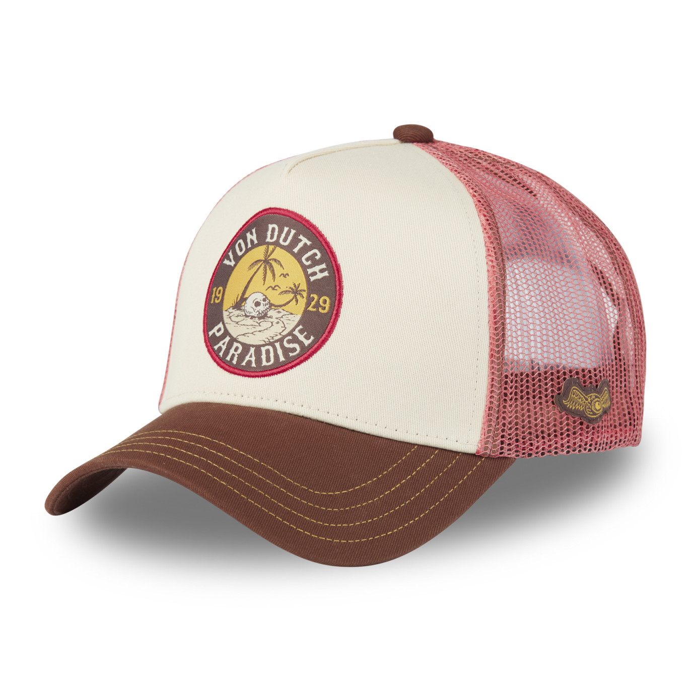 Casquette trucker avec filet en sergé de coton et broderie Surf Para