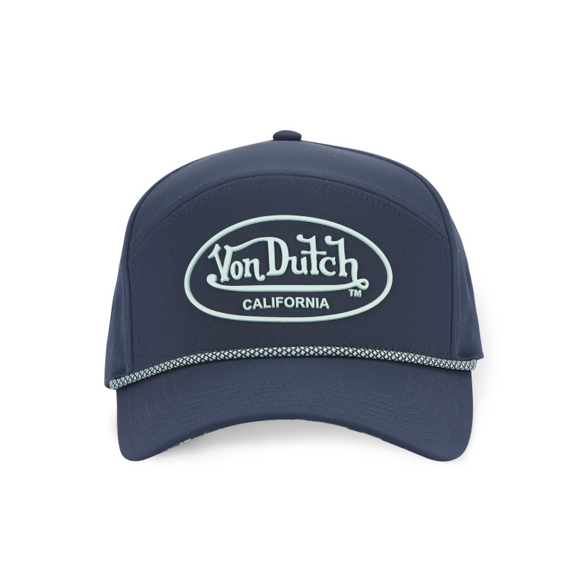 Casquette Vondutch Bleue Six panels Filet Mesh Scratch en silicone CORDON | Von Dutch