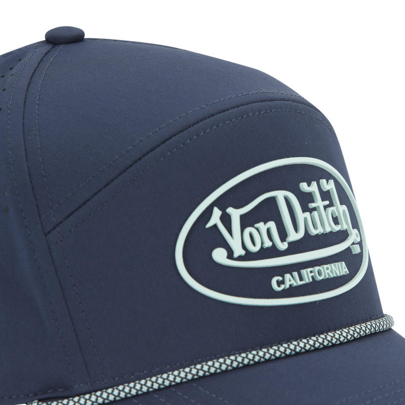 Casquette Vondutch Bleue Six panels Filet Mesh Scratch en silicone CORDON | Von Dutch