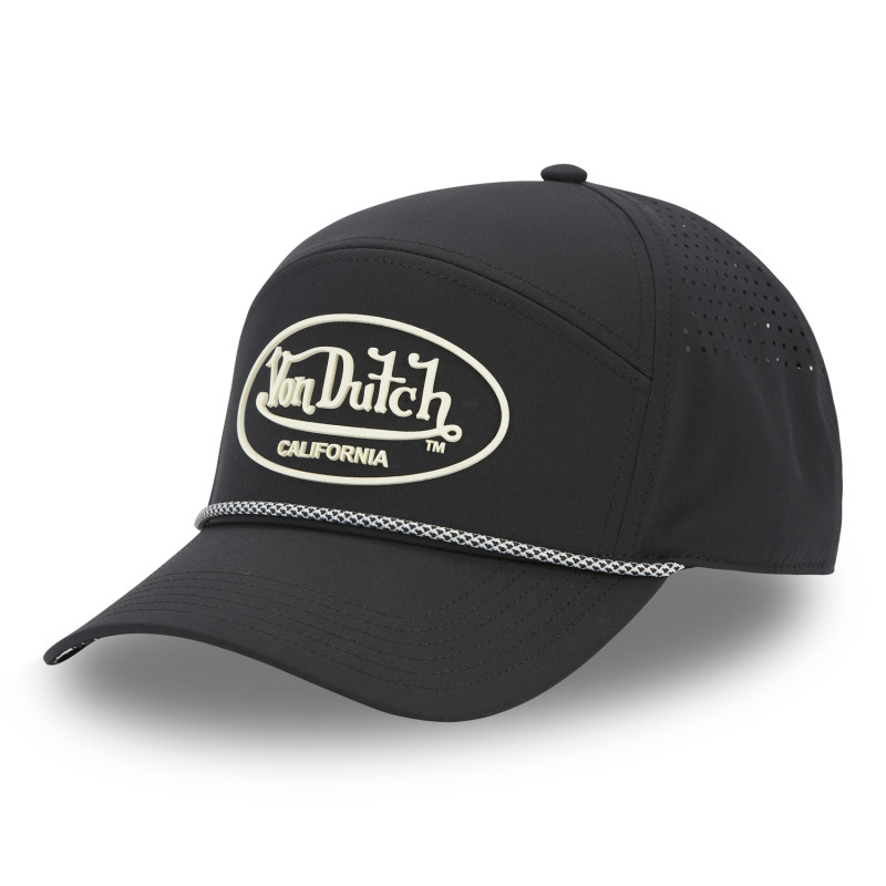 Casquette Vondutch Noire Six panels Filet Mesh Scratch en silicone CORDON | Von Dutch