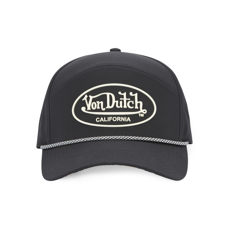 Casquette Vondutch Noire Six panels Filet Mesh Scratch en silicone CORDON | Von Dutch
