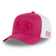 Casquette baseball premium fluo bicolore avec patch rubber print Fluo