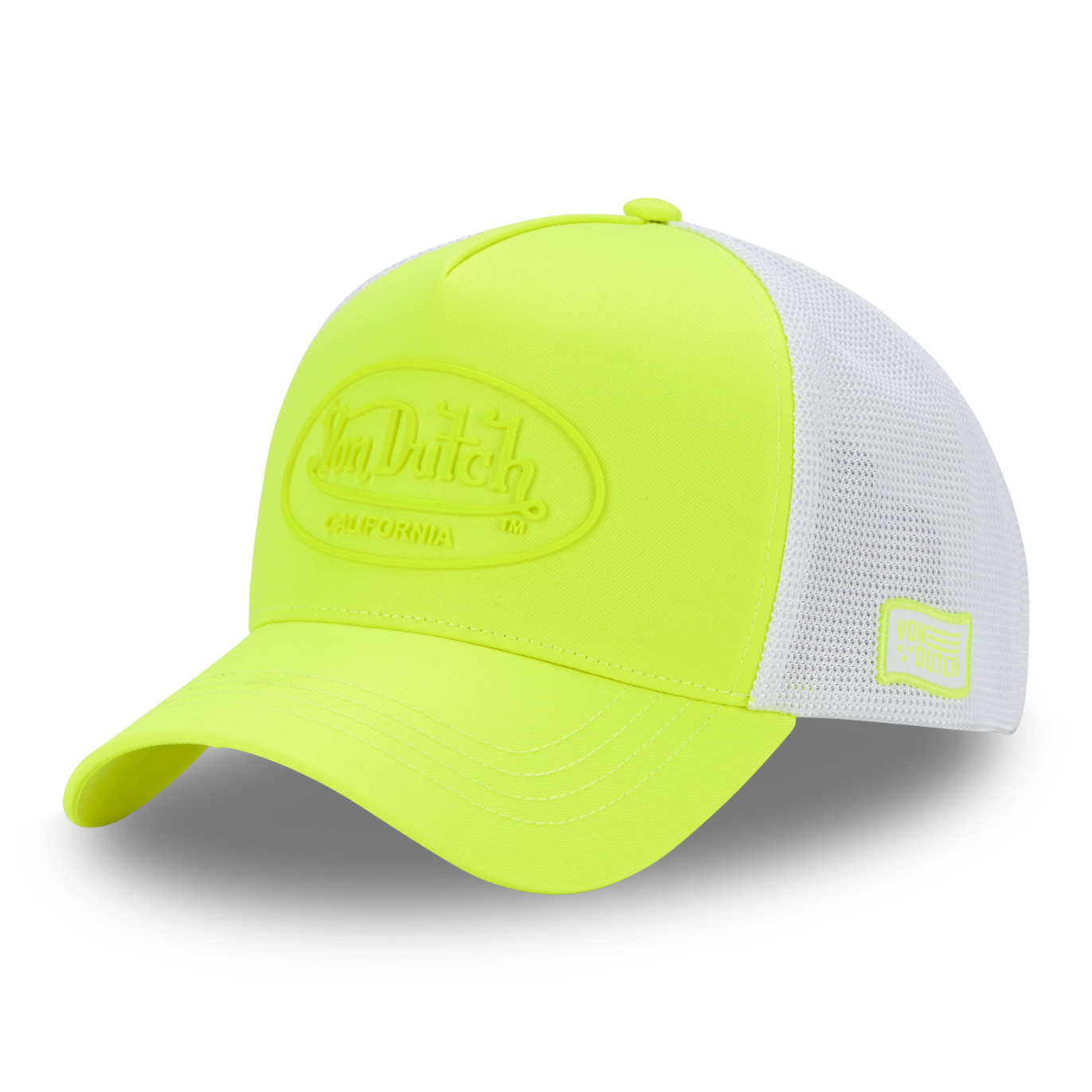 Casquette Vondutch Jaune Fluo Trucker Filet Souple Strapback / Boucle FLUO