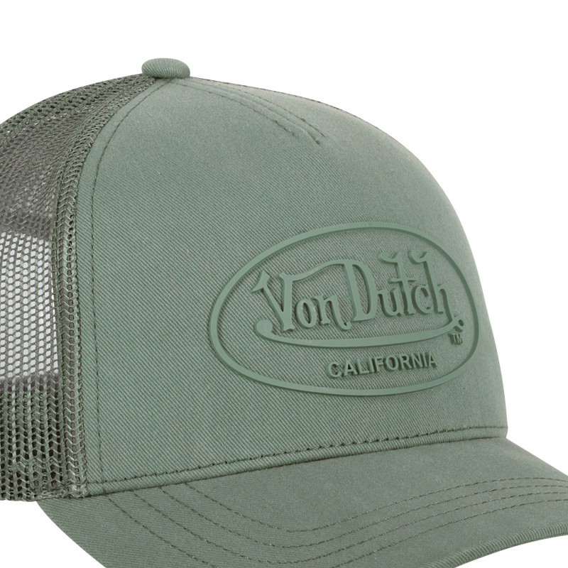 Casquette Vondutch Kaki Trucker Snapback Patch Rubber LOG | Von Dutch