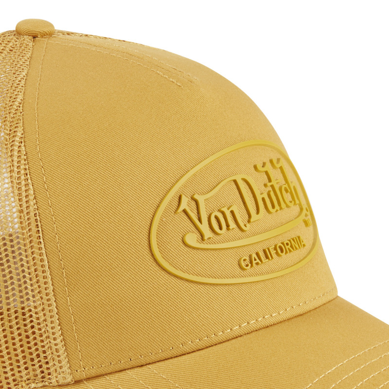 Casquette Vondutch Jaune Trucker Snapback Patch Rubber LOG | Von Dutch