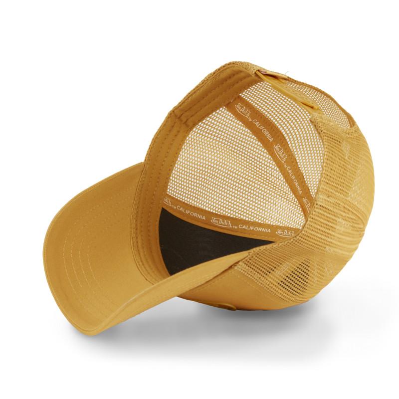 Casquette Vondutch Jaune Trucker Snapback Patch Rubber LOG | Von Dutch