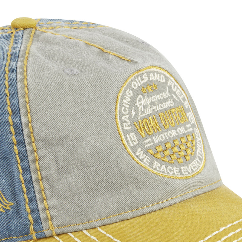 Casquette baseball en sergé de coton effet usé Retro Race