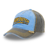 Casquette Vondutch Bleu Baseball Denim effet Délavé Strapback / Boucle RETRO