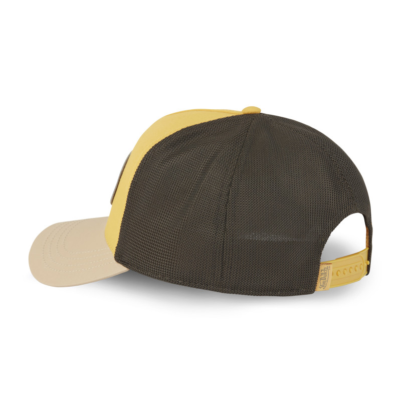 Casquette Vondutch Jaune, Beige Trucker Snapback POLY | Von Dutch