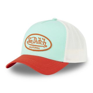 Casquette Vondutch Turquoise, Orange Trucker Snapback POLY | Von Dutch