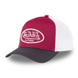 Casquette Vondutch Rouge, Blanc, Trucker Snapback POLY