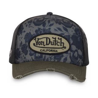Casquette Vondutch Bleu, Kaki, Trucker Snapback Visière effet Usé PRINT | Von Dutch