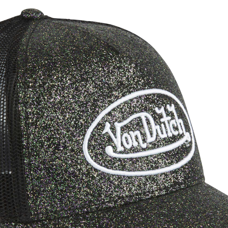 Casquette Vondutch Noire Trucker Snapback effet Pailleté GLITTER | Von Dutch