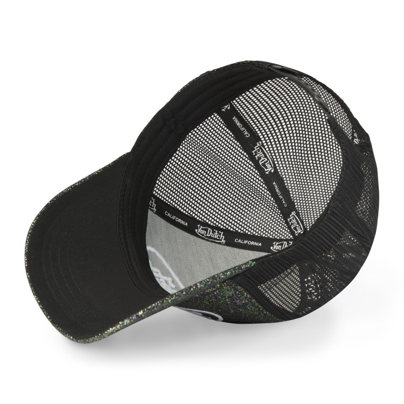Casquette Vondutch Noire Trucker Snapback effet Pailleté GLITTER | Von Dutch