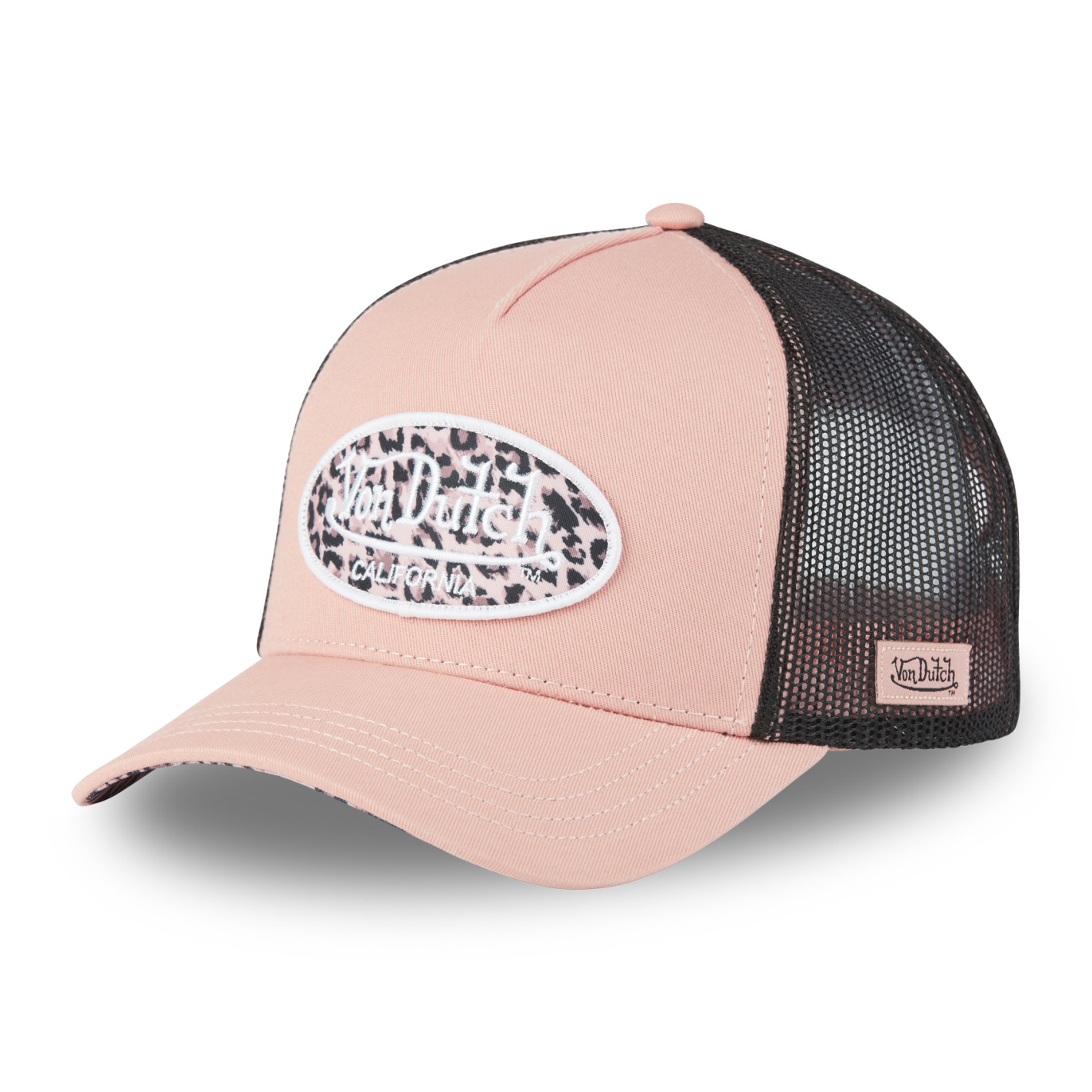 Casquette baseball avec filet femme avec patch imprimé Léopard