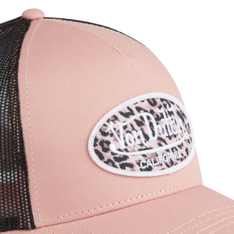 Casquette baseball avec filet femme avec patch imprimé Léopard