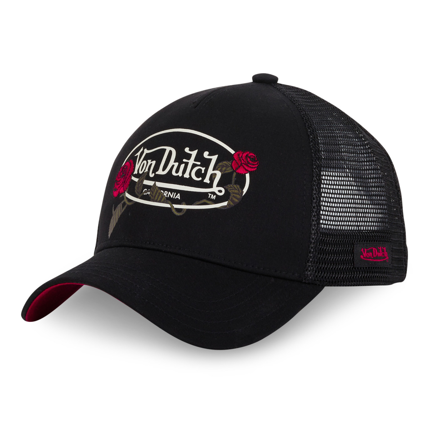 Casquette Vondutch Noire Trucker Snapback ROSES