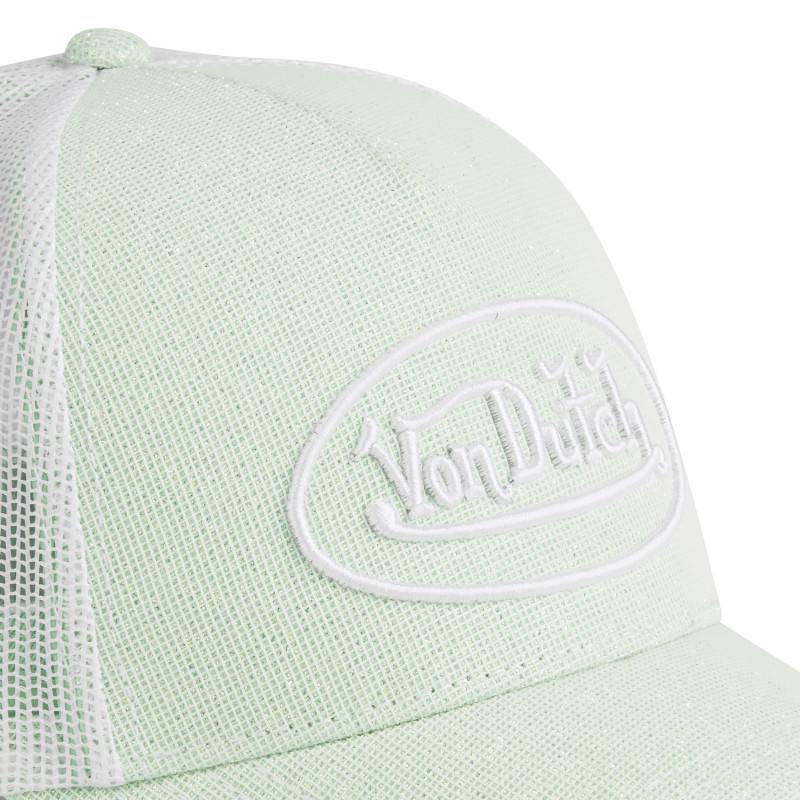 Casquette Vondutch Verte Trucker Snapback effet Brillant SHINY | Von Dutch